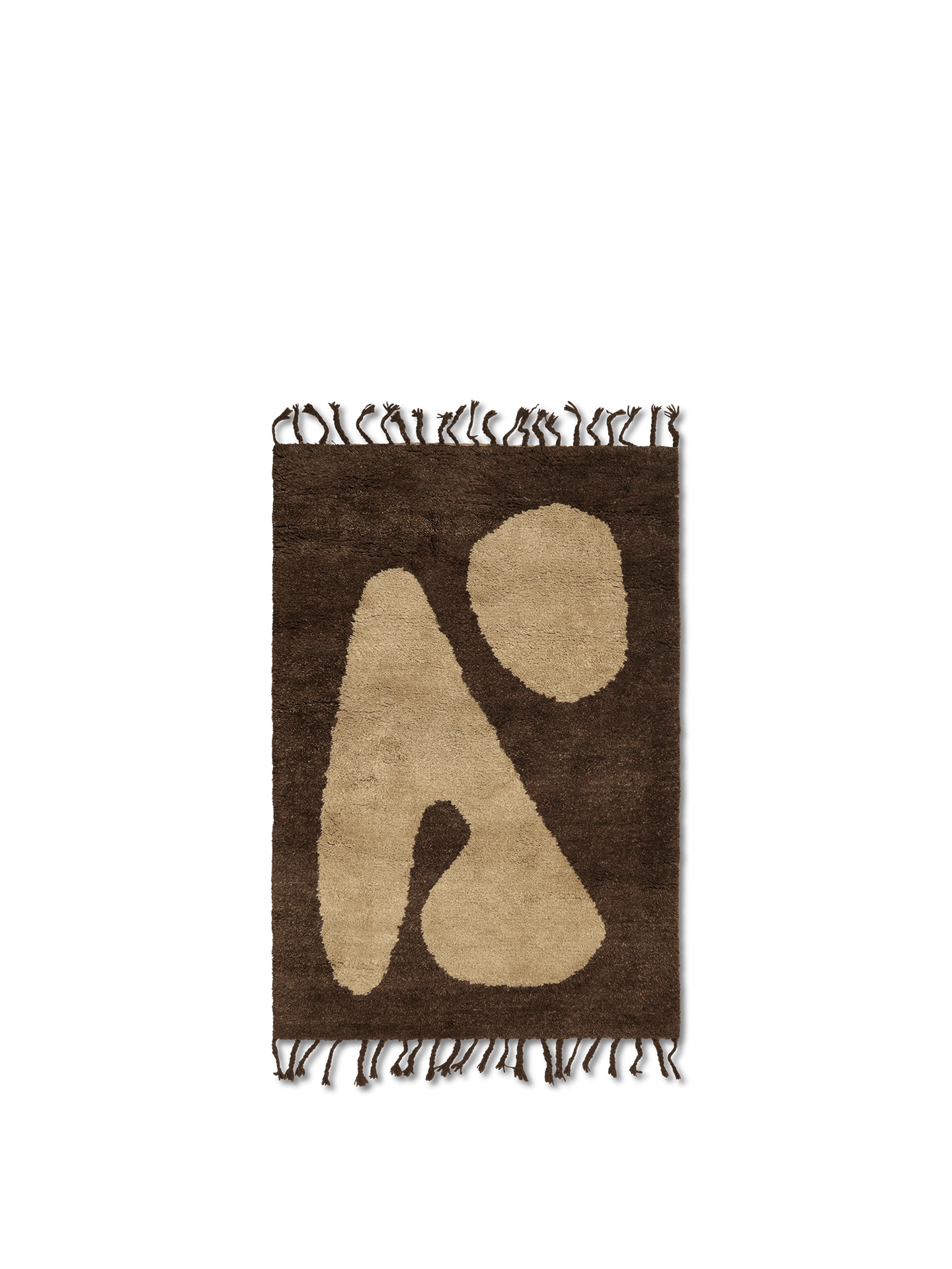 Abstract Rug - Brown/Off-white