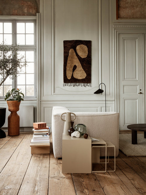 Abstract Rug - Brown/Off-white