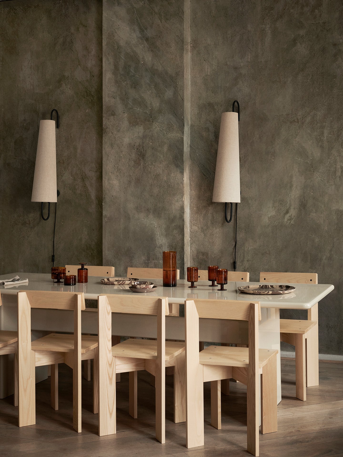 Ancora Wall Lamp - Black/Natural - UL