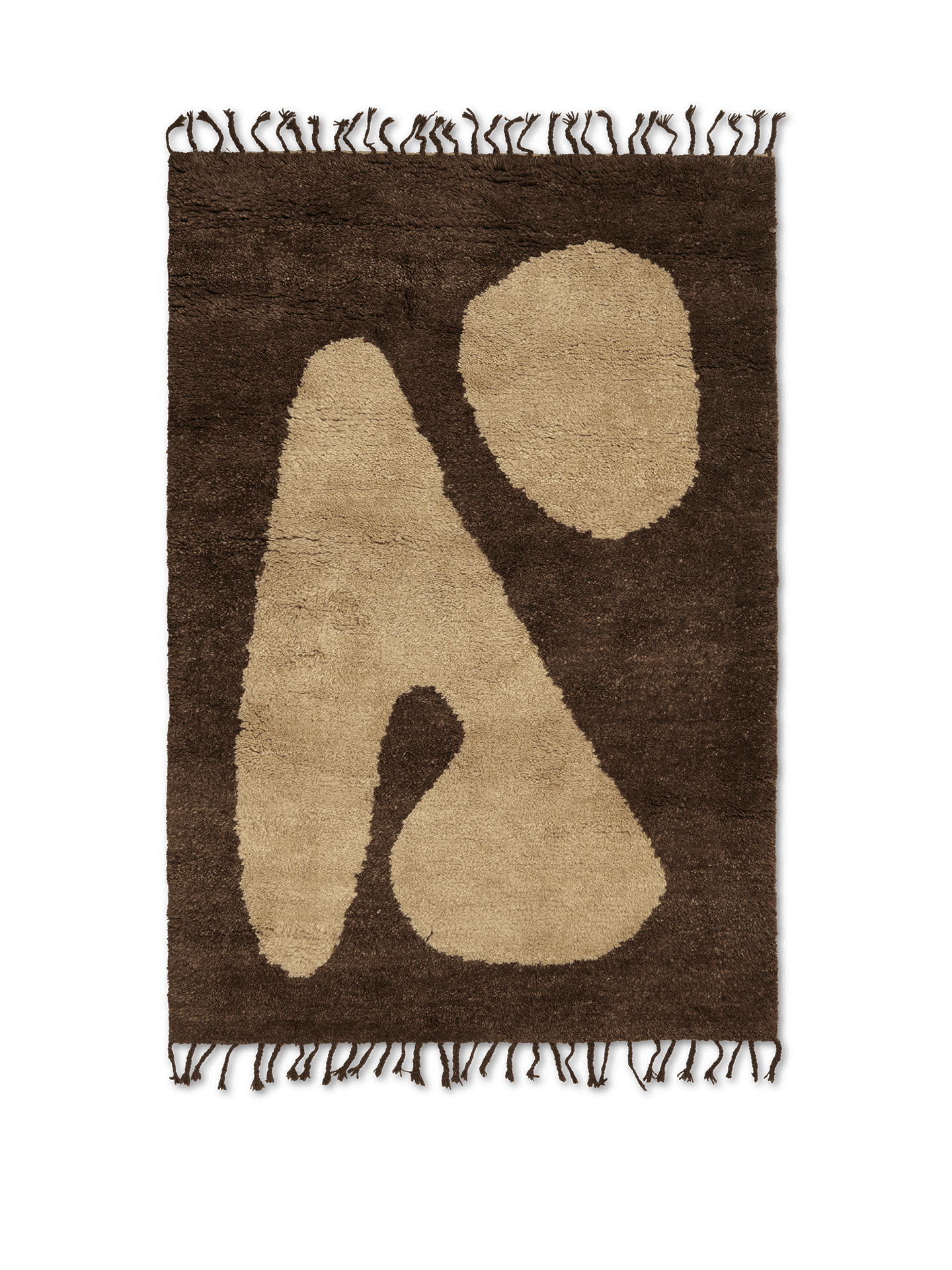 Abstract Rug - Brown/Off-white