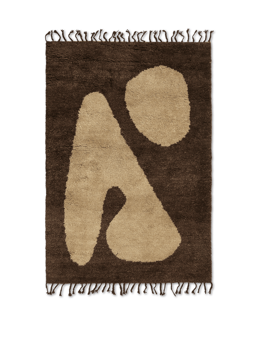 Abstract Rug - Brown/Off-white